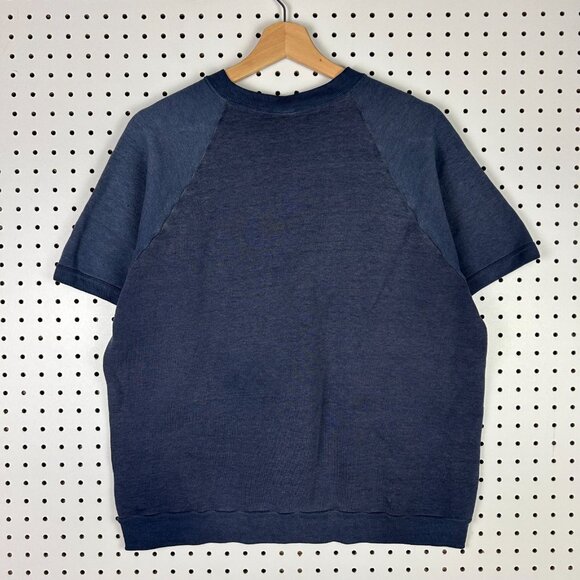 Jerzees by Russell Crewneck Large Short Sleeve 90s Weave Sweatshirt Faded Worn - Picture 4 of 6